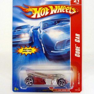 Hot Wheels Motoblade #105/180 Code Car 21 of 24 Clear & Red Die-Cast Car 2007